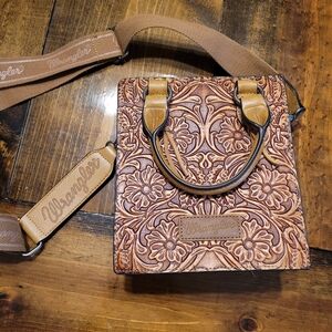 Wrangler Floral Embossed Tan Bag